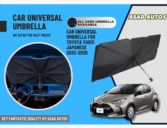 Universal Car Umbrella Sun Shade for Toyota Yaris Japanese 2023–2025 – Foldable Windshield Heat Blocker