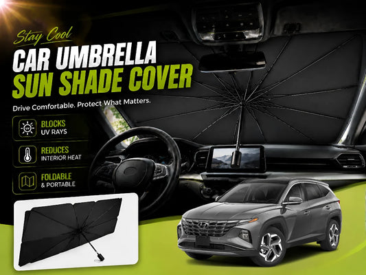 Universal Umbrella Sun Shade for Hyundai Tucson HEV 2025 – Windshield UV & Heat Protection Cover