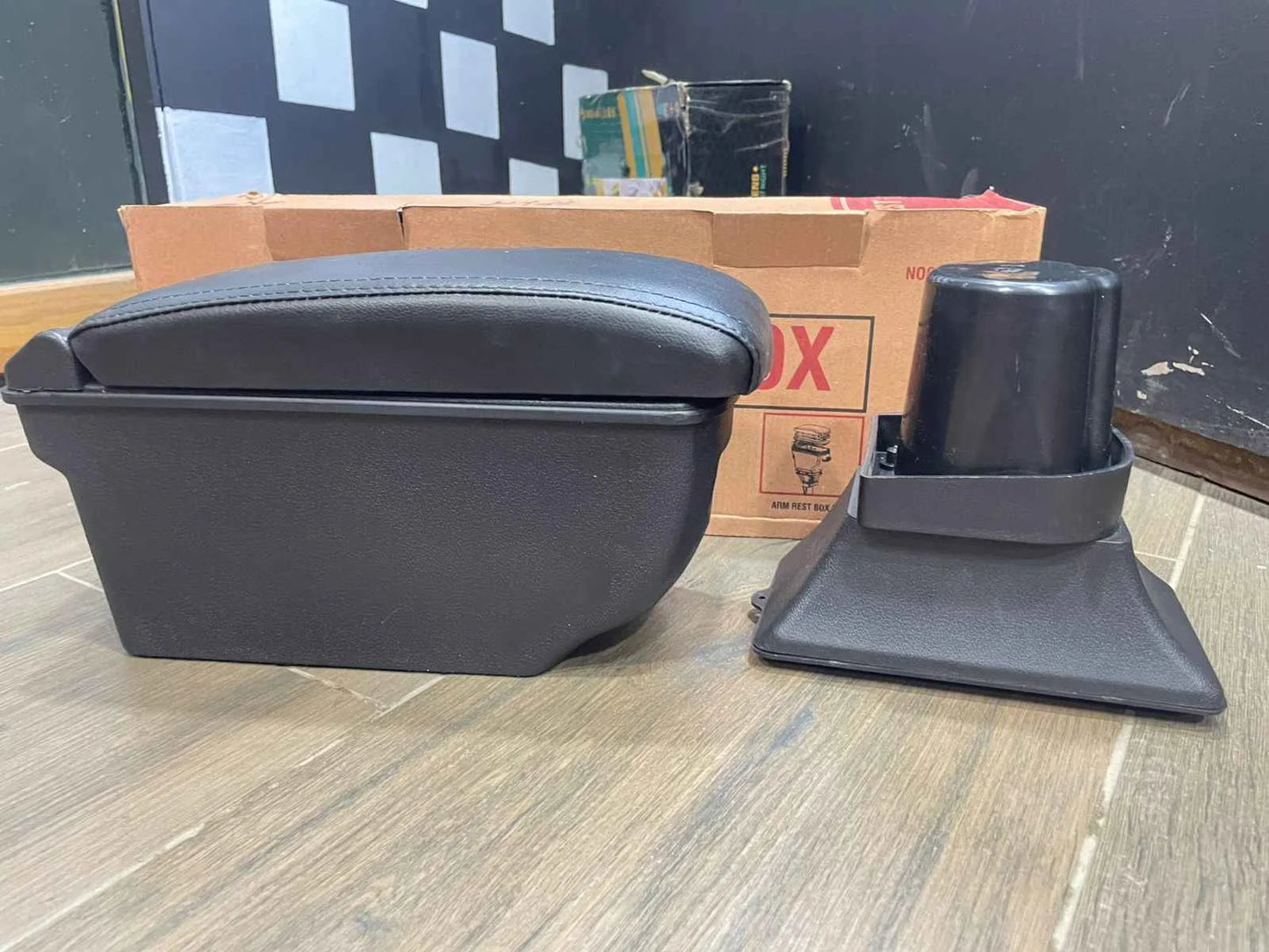 Universal arm rest console box – replacement armrest for car with cushion comfort