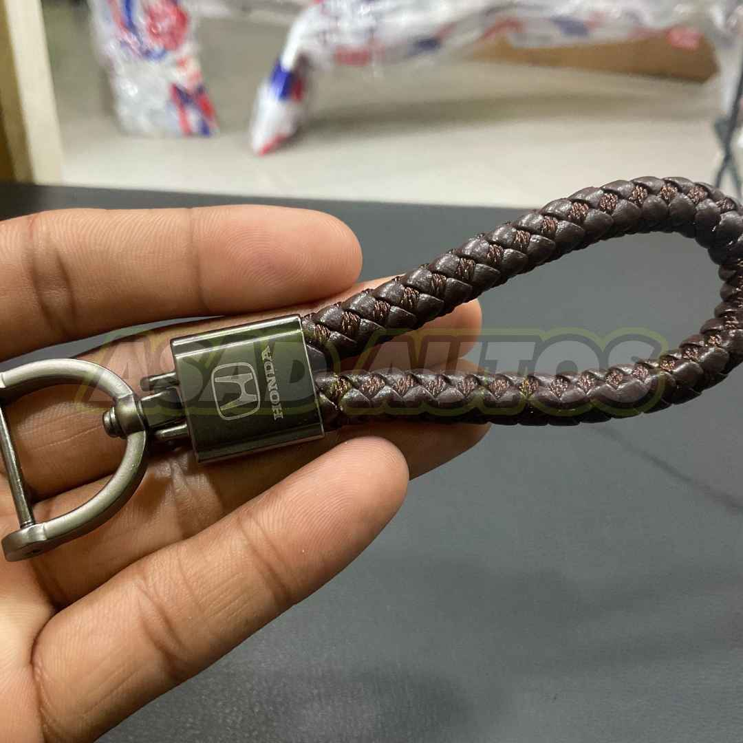 Durable and Stylish Car Key Chains/Rings for Honda - High-Quality Alloy and Microfiber Design