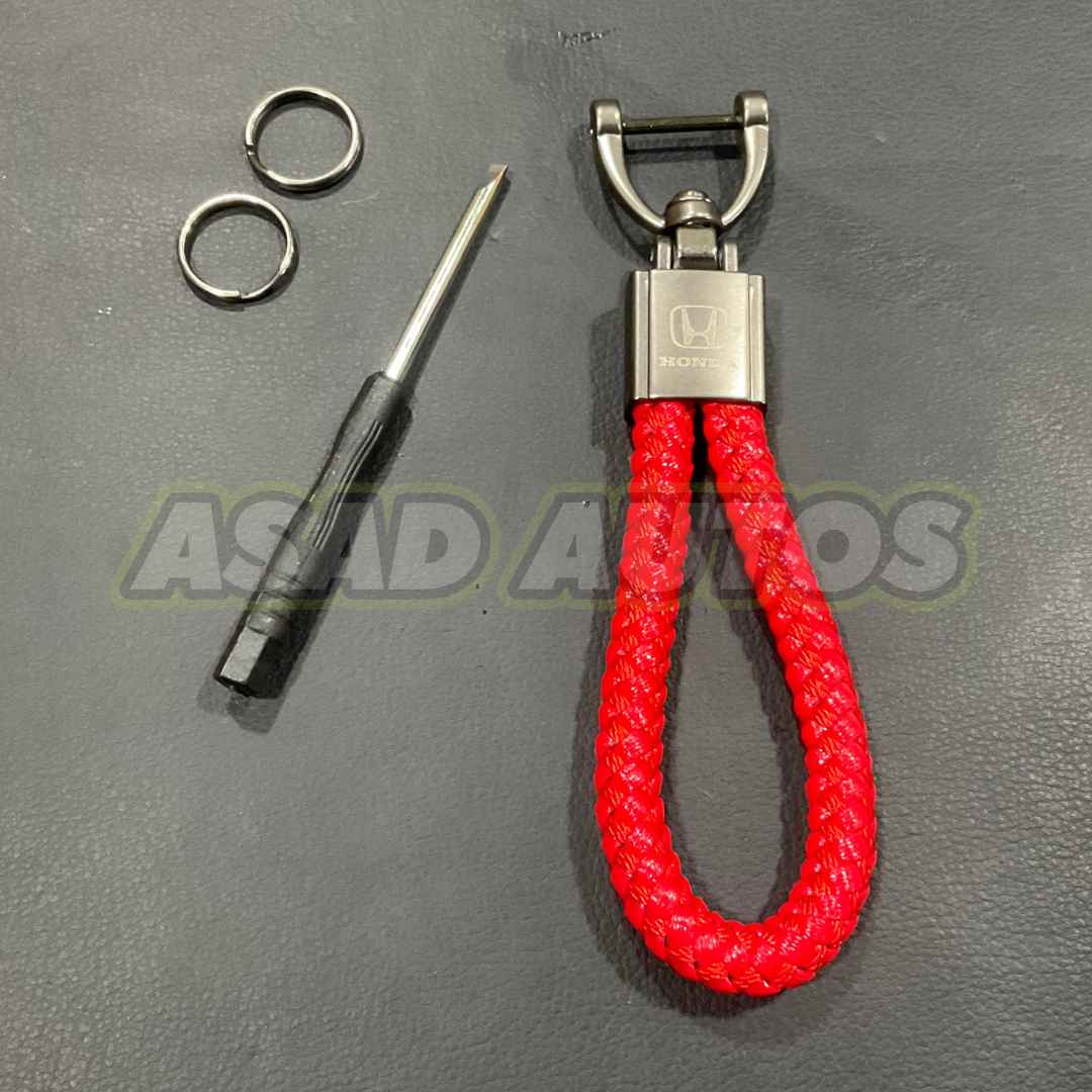 Durable and Stylish Car Key Chains/Rings for Honda - High-Quality Alloy and Microfiber Design