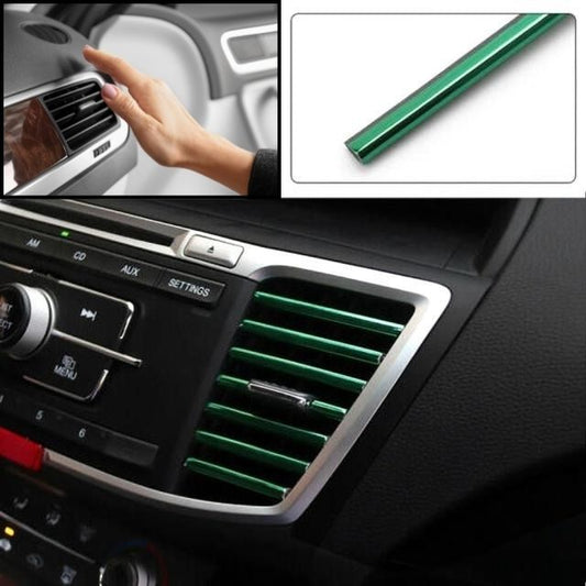 10Pcs Universal Green U-Shaped Car Air Conditioner Moulding Strips