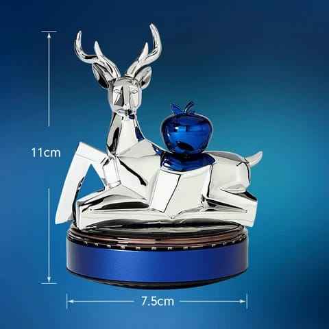 Latest Solar Deer Air Freshener ; Rotating Deer Fragrance Ornament For Car