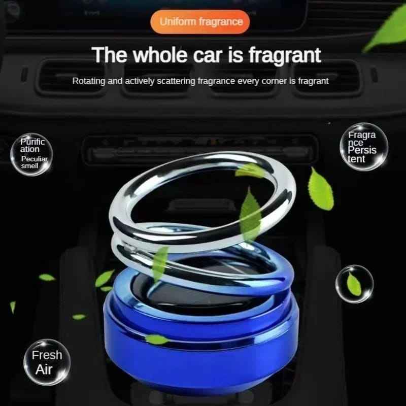 Double Ring Solar Car Perfume Diffuser (Car Air Freshener)
