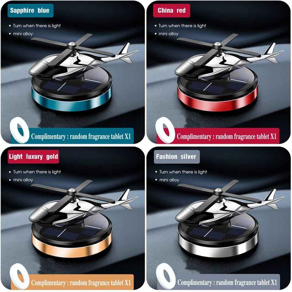 New Helicopter Shape Solar Car Air Diffuser (Car Air Freshener)
