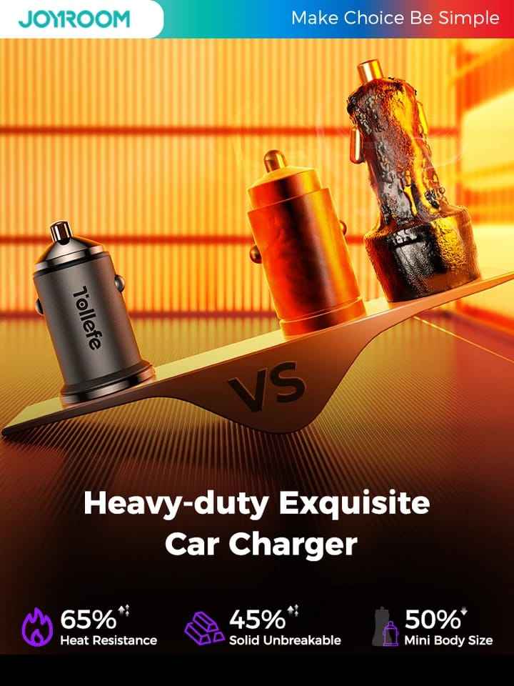 Joyroom Mini Ultra Fast Car Charger 45W: Power Up Your Drive with Lightning Speed!