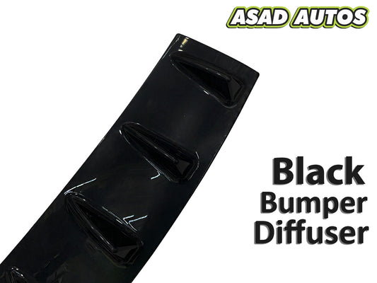 Sleek Black Bumper Diffuser for Toyota Corolla (2014-2024) | Stylish & Aerodynamic