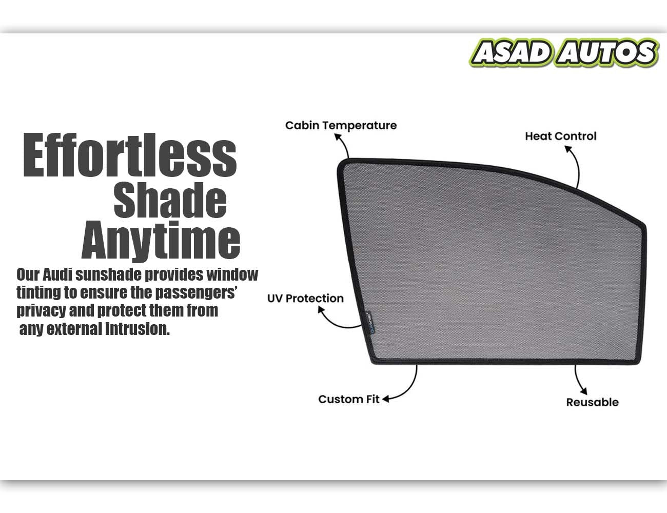 QS Window Sun Shades (Car Pardy) For Suzuki Alto 2019-2025 Hatchback