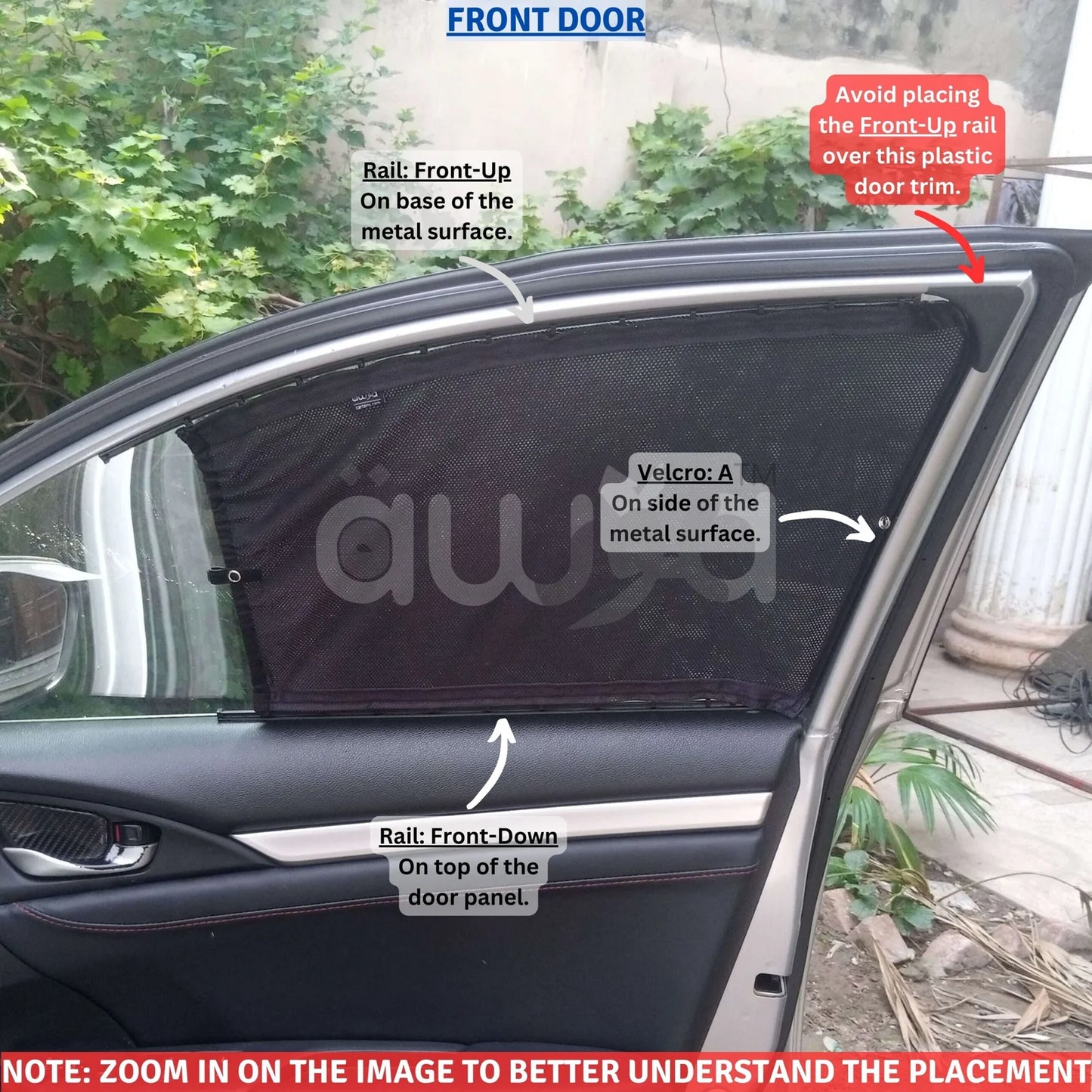 Window Curtains Sun Shades for Honda Civic 2016-2021 (10th Generation) – UV Protection and Privacy Accessory