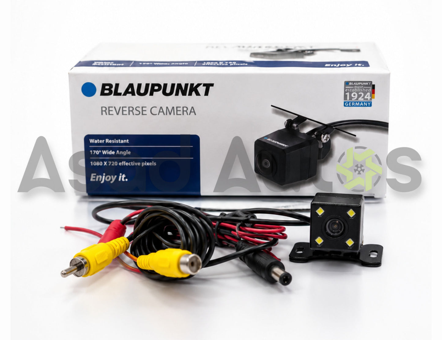 Blaupunkt reverse camera with 170° wide angle and 1080x720 HD resolution, water resistant, by Asad Autos