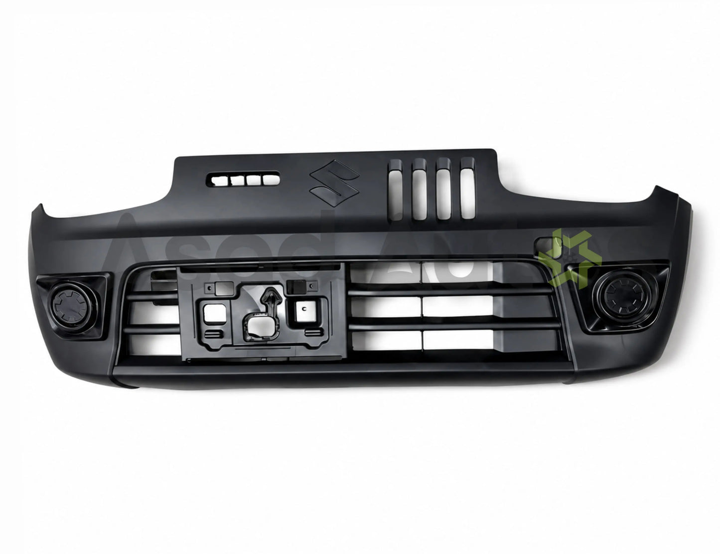 ASY non-painted OEM-style front bumper with grille and fog lamp housings for Suzuki Alto 2014-2026 - Asad Autos