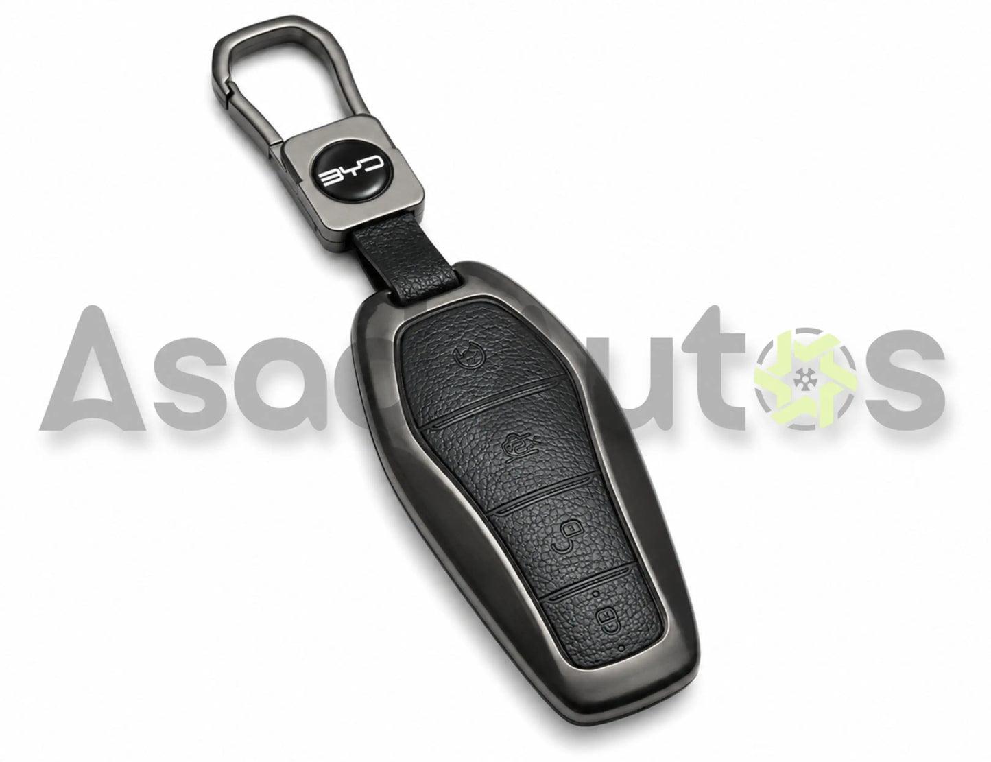 BYD Atto 2 key cover 2025-26 – premium leather and metal key fob case with keyring