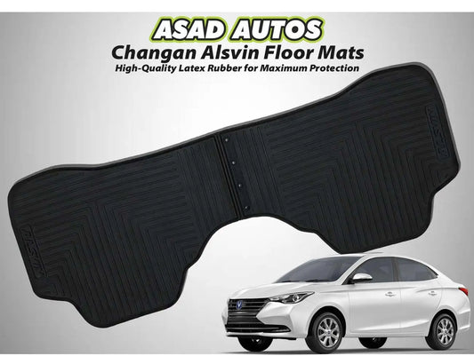 Custom-fit latex rubber floor mats for Changan Alsvin 2021-2024 with waterproof all-weather protection and non-slip surface