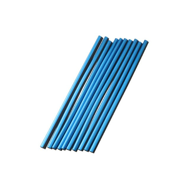 10Pcs Universal Car Air Conditioner U-Shape Decorative Moulding Strips - Blue