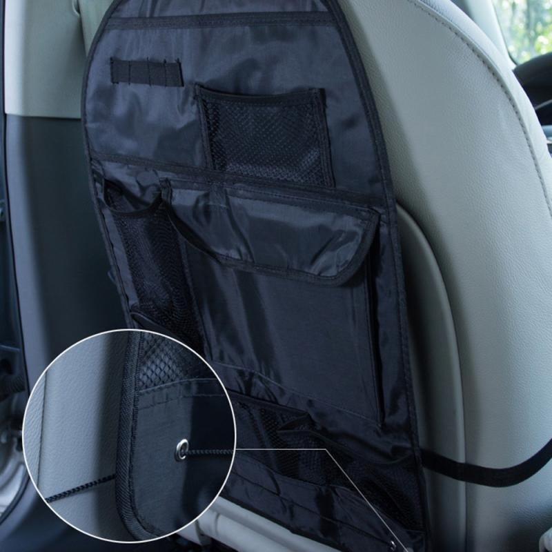"Car Back Seat Multi-Pocket Storage Organizer and Trash Holder'