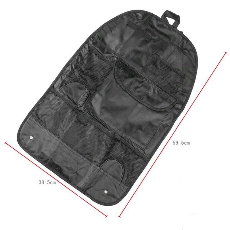 "Car Back Seat Multi-Pocket Storage Organizer and Trash Holder'
