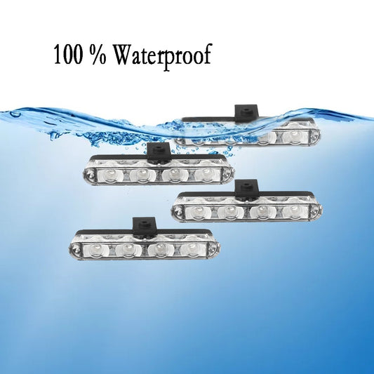 "4x4 LED Wireless Remote Emergency Strobe Light for Car Interior - 12V"