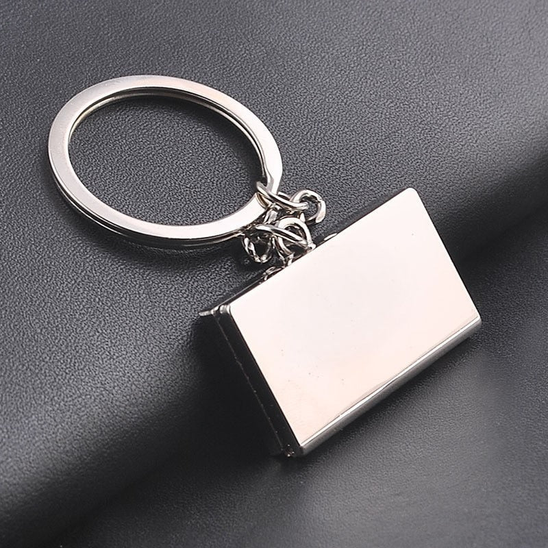 Creative Laptop-Shaped Metal Keychain