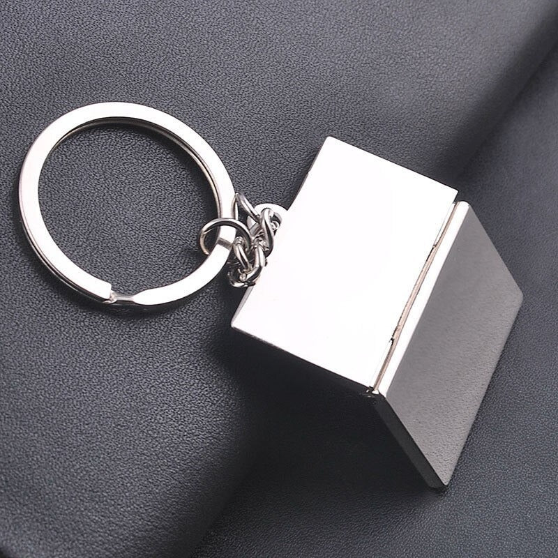 Creative Laptop-Shaped Metal Keychain