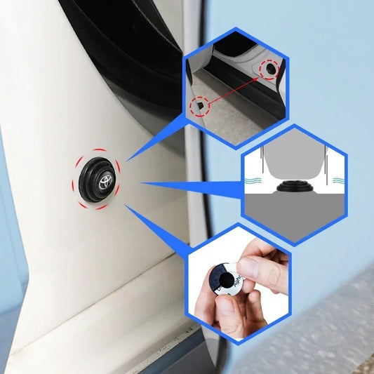 10 Pcs Door Shock Absorber Pads for Toyota - Bumper, Buffer, Sound Insulation