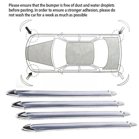 4PCS Car Bumper Edge Protectors – Anti-Collision Guard Strips