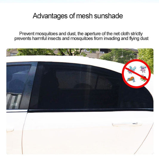 2PCS Car Side Window Sunshade & Mesh Curtain – UV Protection & Mosquito Net