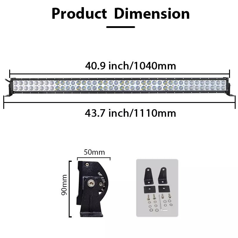 240W SMD 3.5ft Roof Bar Light – Jeep Offroad Combo Beam Flood & Spot Lamp