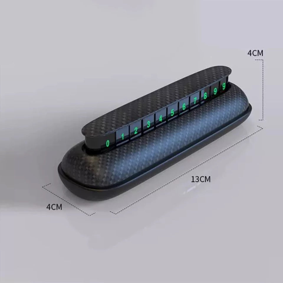 Universal Car Luminous Temporary Parking Card with Night Phone Number Display