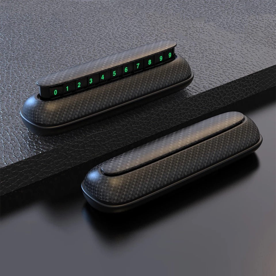 Universal Car Luminous Temporary Parking Card with Night Phone Number Display
