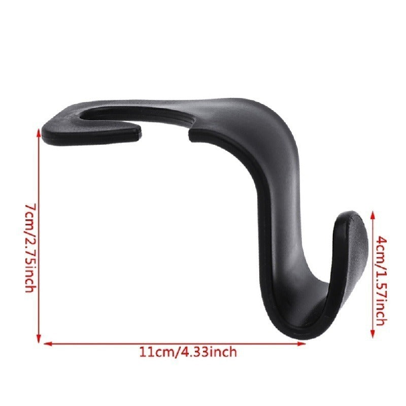 2-Piece Universal Car Seat Back Hooks