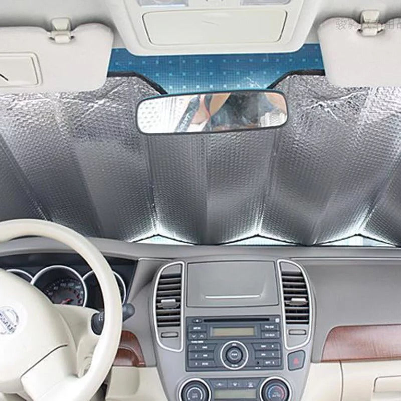 Front Screen 1-Piece Universal Car Window Sunshade Windshield Cover – Front & Rear UV Protection