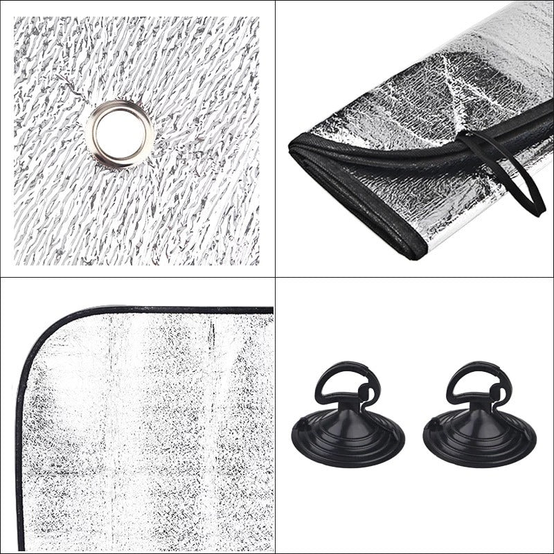 1-Piece Universal Car Window Sunshade Windshield Cover – Front & Rear UV Protection