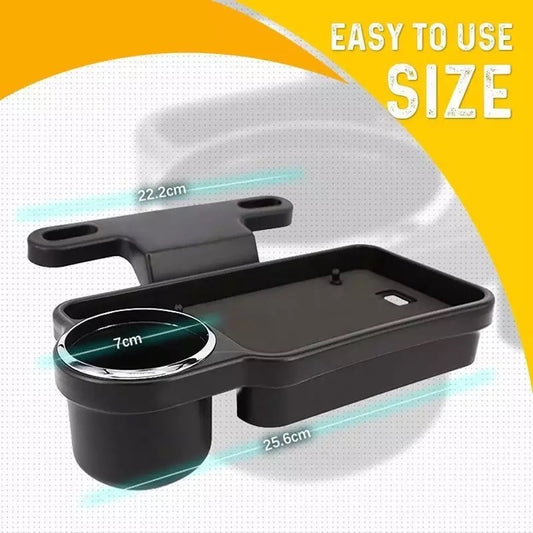 Universal Portable Foldable Headrest Drink Holder with Tray