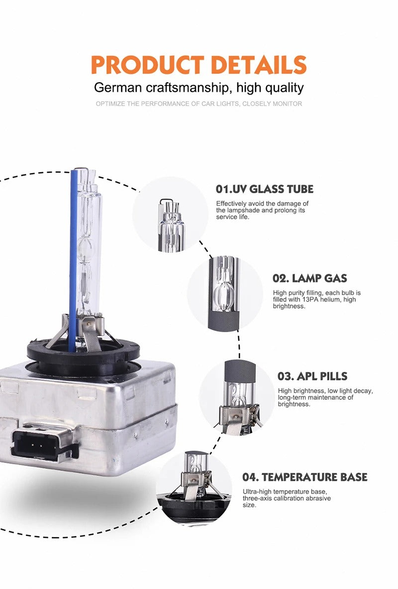 MGTV LIGHT 2-Pack 12V 35W HID D1S Headlight Bulbs 4300K