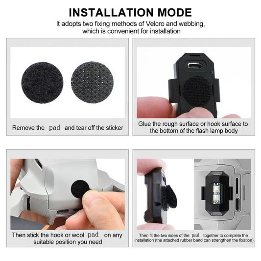 2-Pack Universal LED Aircraft Strobe Lights Anti-Collision Warning Light with USB Charging – 7 Colors