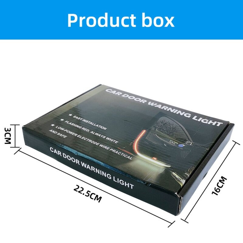 2-Pack White and Red LED Car Door Anti-Collision Warning Lights