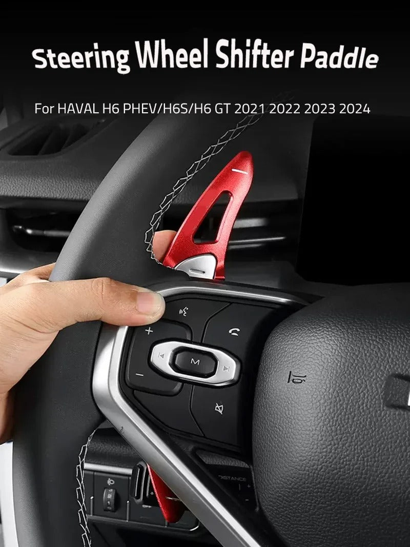 "2PCS Aluminum Red Paddle Shifter Extensions for Haval"