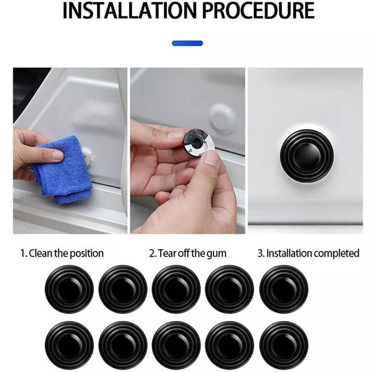 10 PCS Door Shock Absorber Pads - Rubber Bumper Pads for Sound Insulation and Shock Absorption (Black)"
