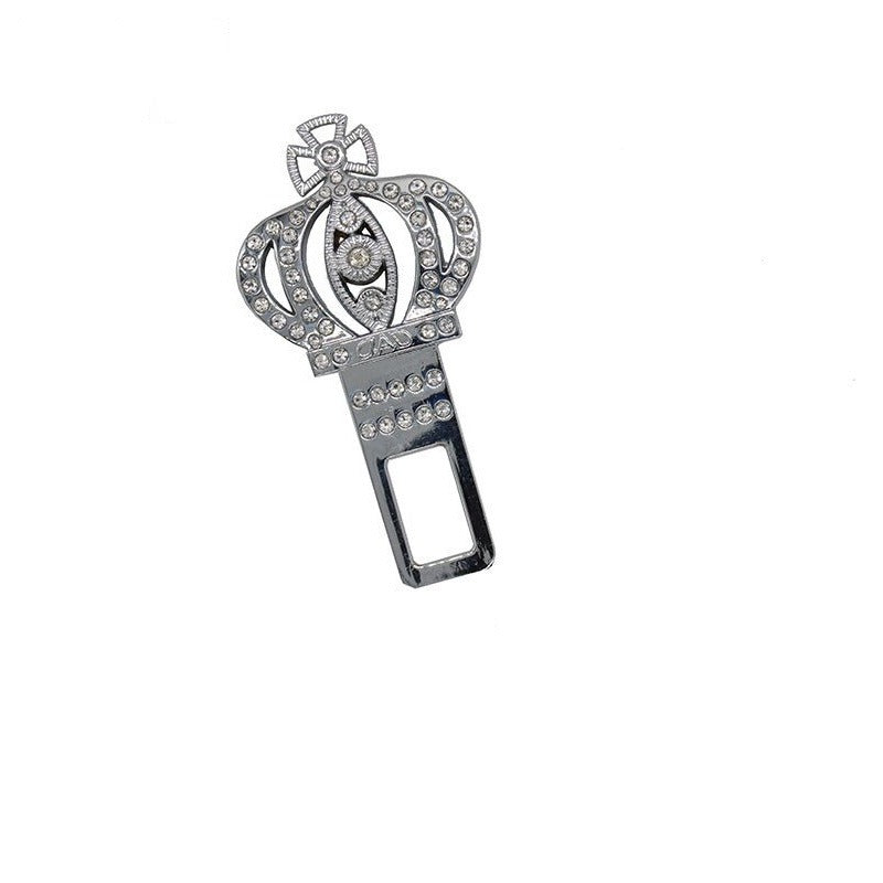 "2PCS King Crown Alloy Car Seat Belt Clip Safety Belt"