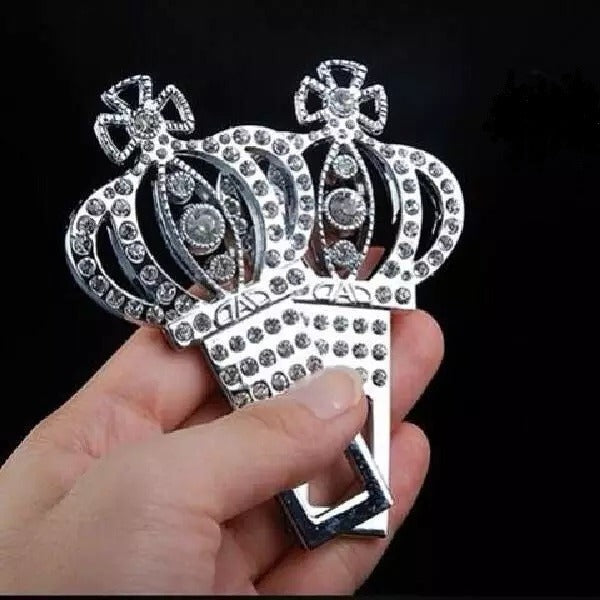 "2PCS King Crown Alloy Car Seat Belt Clip Safety Belt"