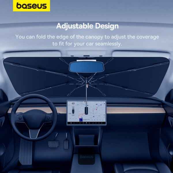 Baseus CoolRide Double-Layered Windshield Car Sun Shade Umbrella Pro (Small) – Ultimate UV & Heat Protection