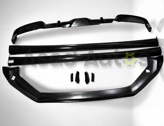 Full body kit set with front lip, side skirts and rear diffuser in glossy black for Suzuki Swift 2022 - Asad Autos