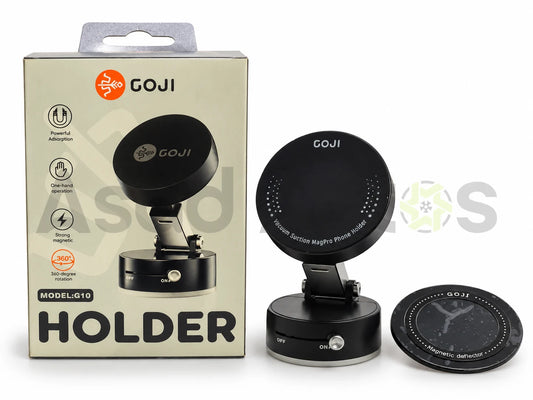 Goji G10 vacuum suction car phone holder with magnetic deflector plate