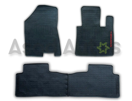 Latex Floor Mat for Kia Sportage L HEV 2025–2026 Black Custom Fit Anti-Slip Waterproof Car Floor Mat