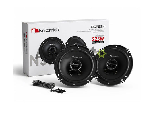Nakamichi NST-T1601 6.5 Inch 2-Way Coaxial Car Speakers 120W Peak Power