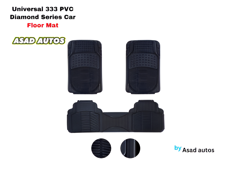 Universal 333 PVC Diamond Series Car Floor Mat – Premium Protection & Stylish Design