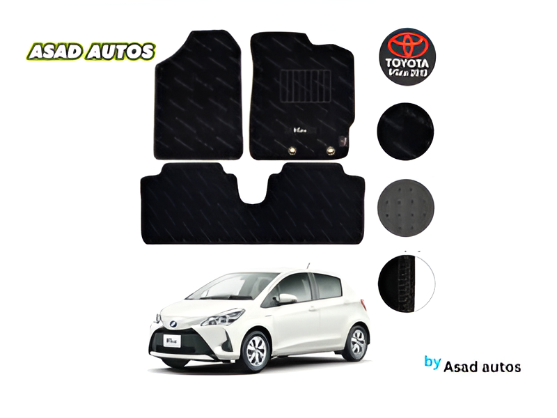 Toyota Vitz 2014-Present Premium Carpet Car Floor Mat – Luxurious Interior Protection
