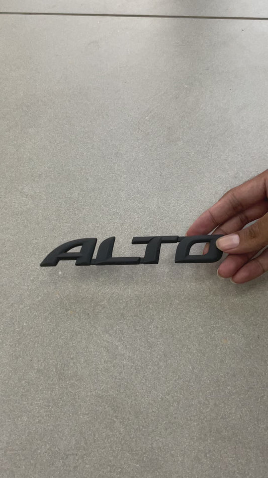 ALTO Logo – Matt Black Emblem for Suzuki Alto – Stylish and Durable Upgrade