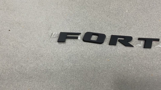 Fortuner Matte Black Monogram Emblem