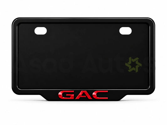 Raptic custom number plate frame for GAC, all models